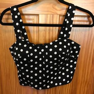 Polka Dot Bustier Top